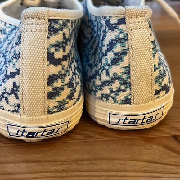 Startas Blue and Cream Lace Up‎ Sneakers size 40 or US 9 Made in Croatia - Picture 4 of 10